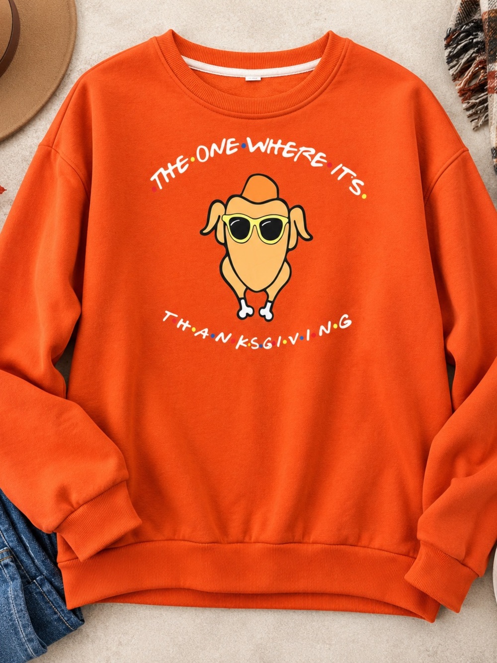 “The One Where It’s Thanksgiving” Turkey Graphic Sweatshirt